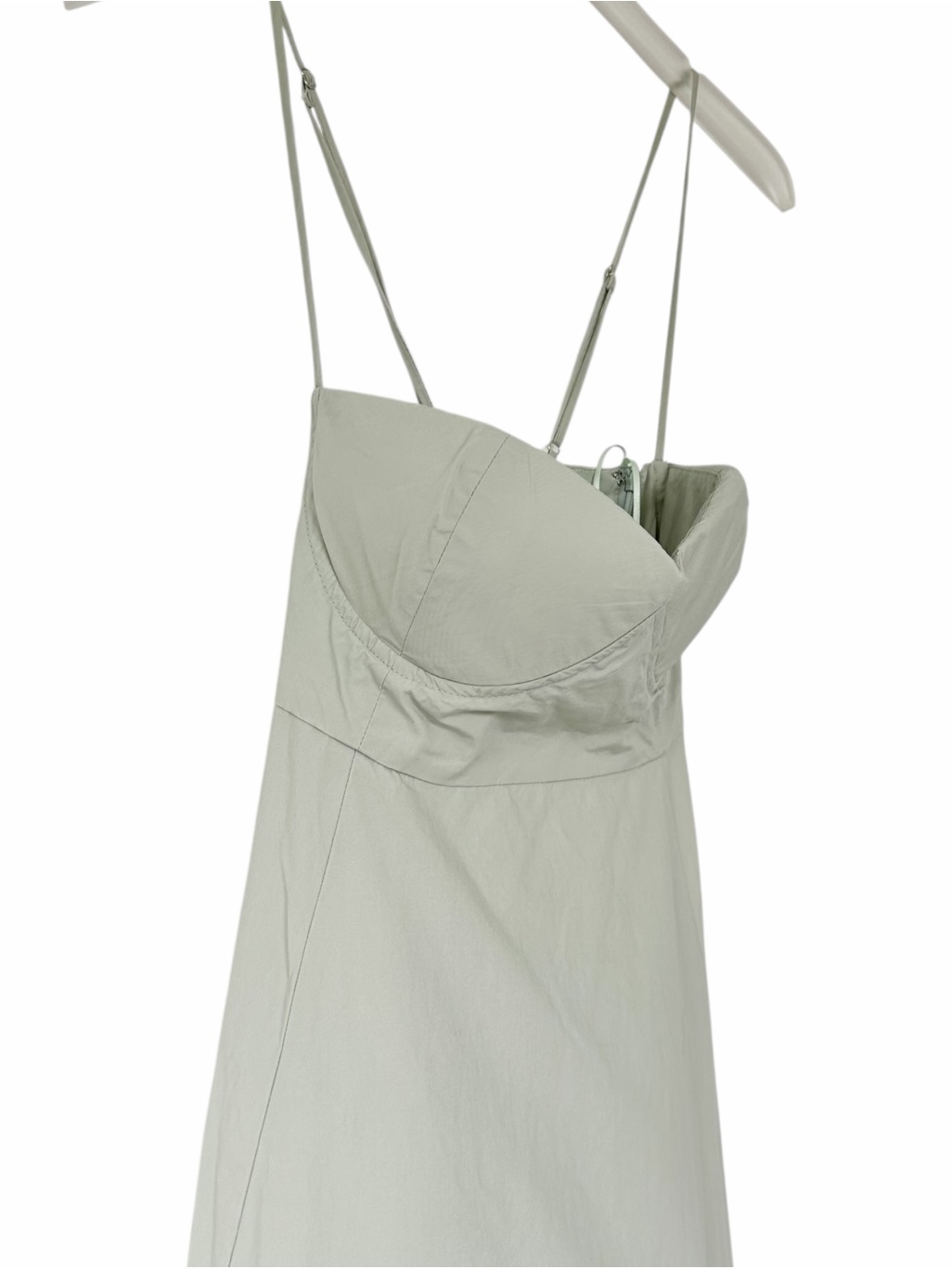 Pixie Market Antonia Padded Bustier Pastel Sage Green Midi Dress Size S — image 5 of 8